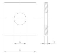 Podkładka kwadratowa do konstrukcji drewnianych